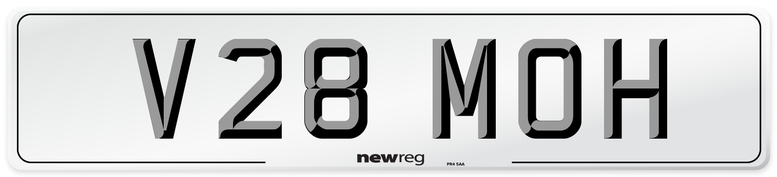 V28 MOH Number Plate from New Reg